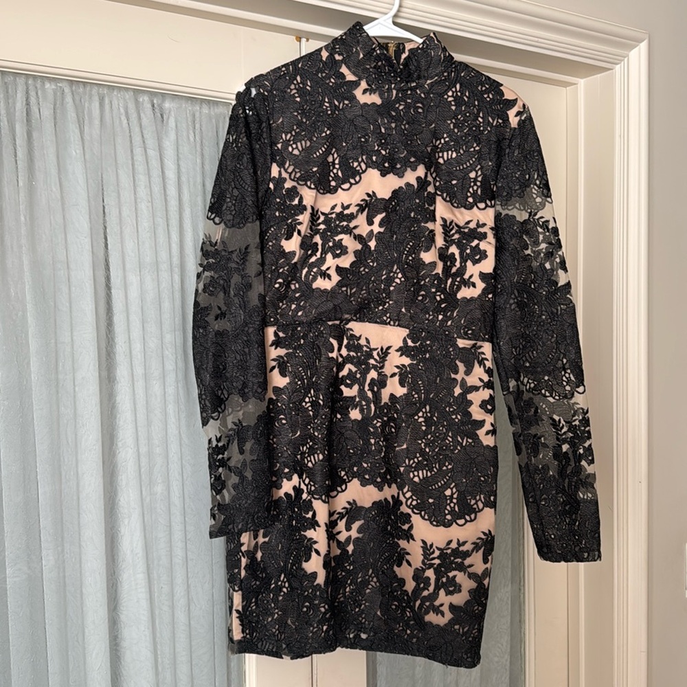 Beautiful Peace + Love Black Lace Dress